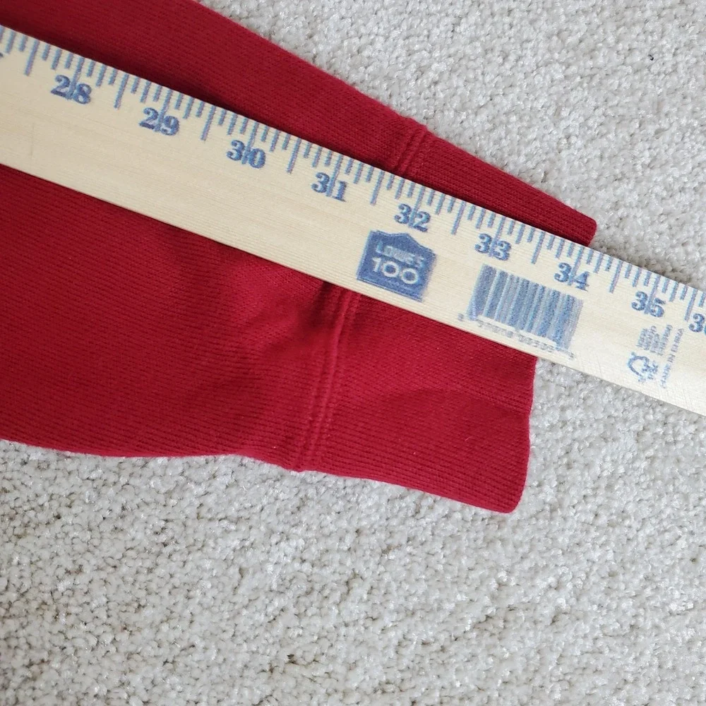 Polo Ralph Lauren Estate Rib Men's Medium Red‎ Knit Pullover 1/4 Zip Long Sleeve
